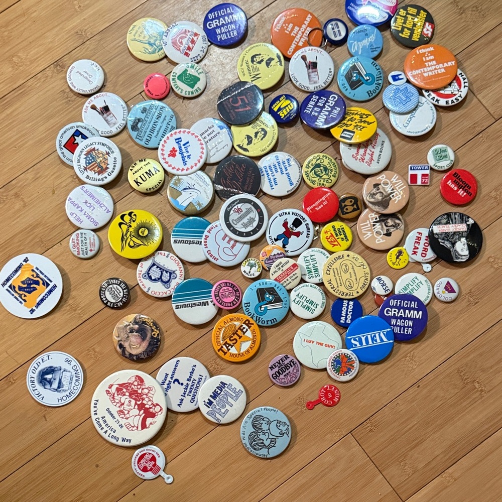 Vintage Button Pin Collection